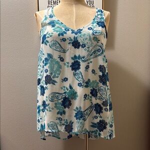 Torrid Teal and Navy Flowy Floral Paisley Tunic (torrid size 00)